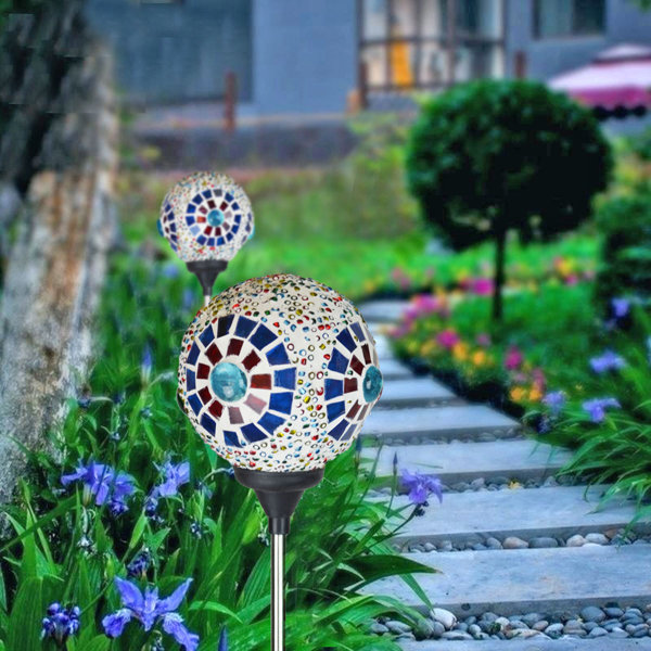 Winston Porter Karsch Mosaic Glass Globe Garden Stake & Reviews Wayfair